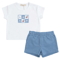 SB6CP7350B LOLA WOVEN DENIM SHORT 2PC SET
