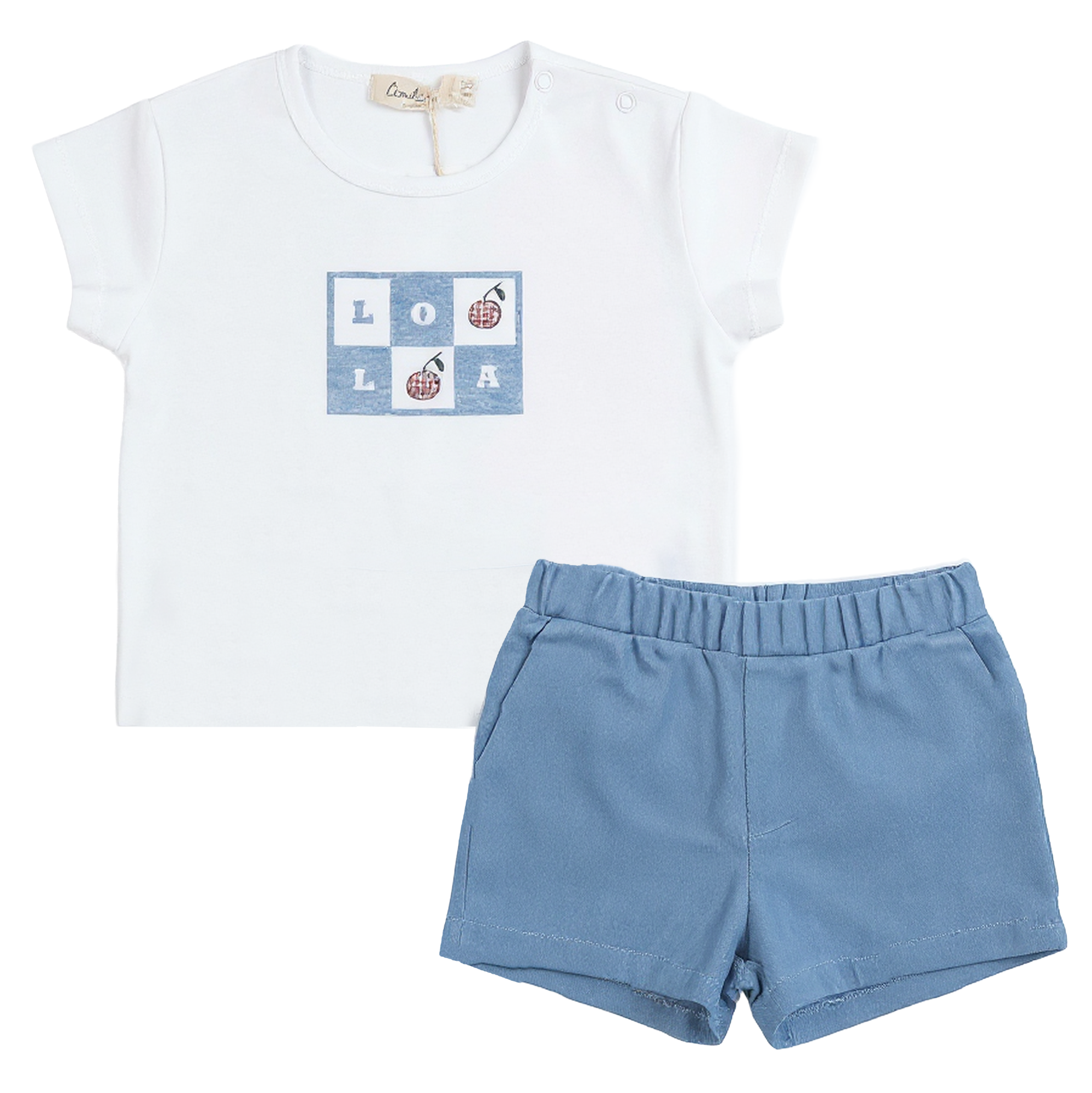 SB6CP7350B LOLA WOVEN DENIM SHORT 2PC SET