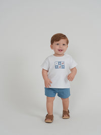SB6CP7350B LOLA WOVEN DENIM SHORT 2PC SET
