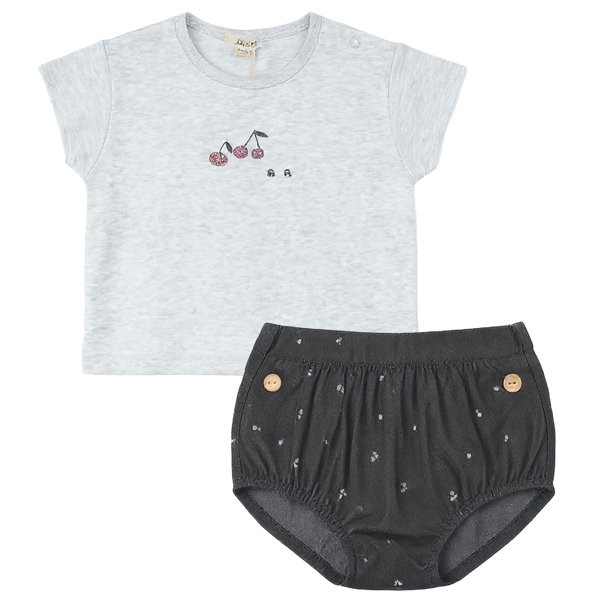 SB6CP7350G LOLA CHERRY WOVEN DENIM BLOOMER 2PC SET