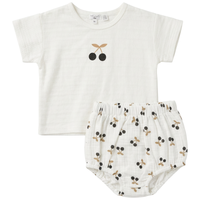 SB6CP7367E LITTLE FRAGILE CHERRY PRINT BABY 2PC SET