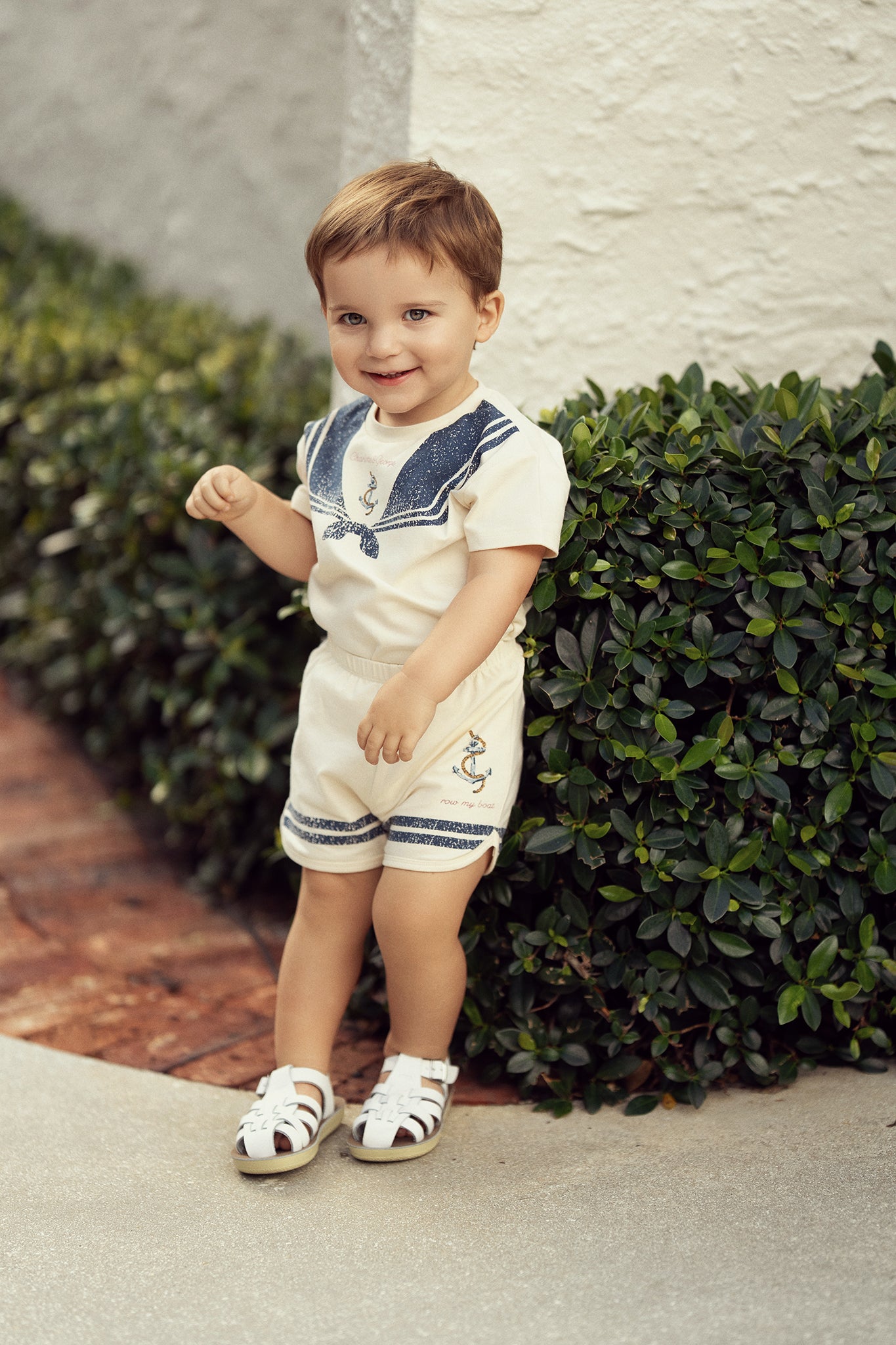 SB6CP7393E CHARLOTTE & GEORGE BOYS SAILOR SHORT 2PC SET