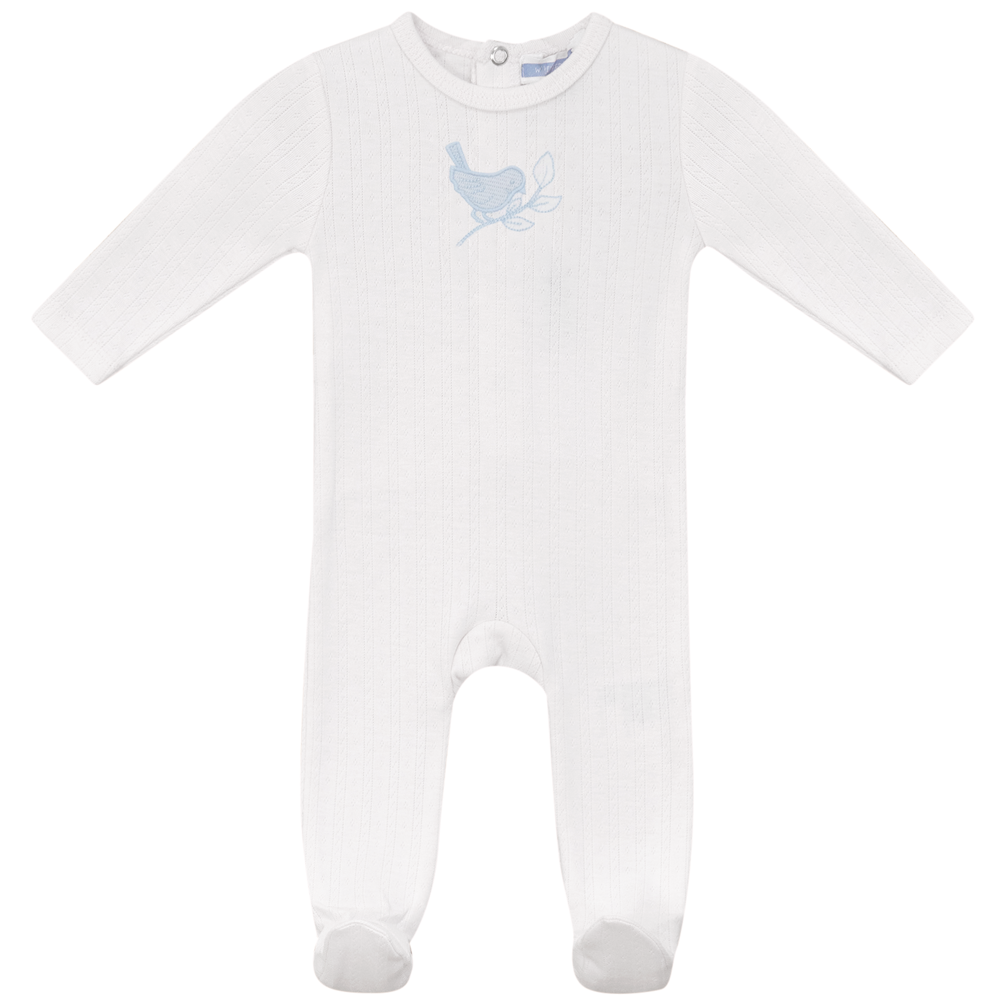 SB6CY2881 WHIPPED COCOA POINTELLE BIRD FOOTIE