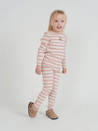 SB6CY2977 WHIPPED COCOA 2X2 RIB STRIPE 2PC SET