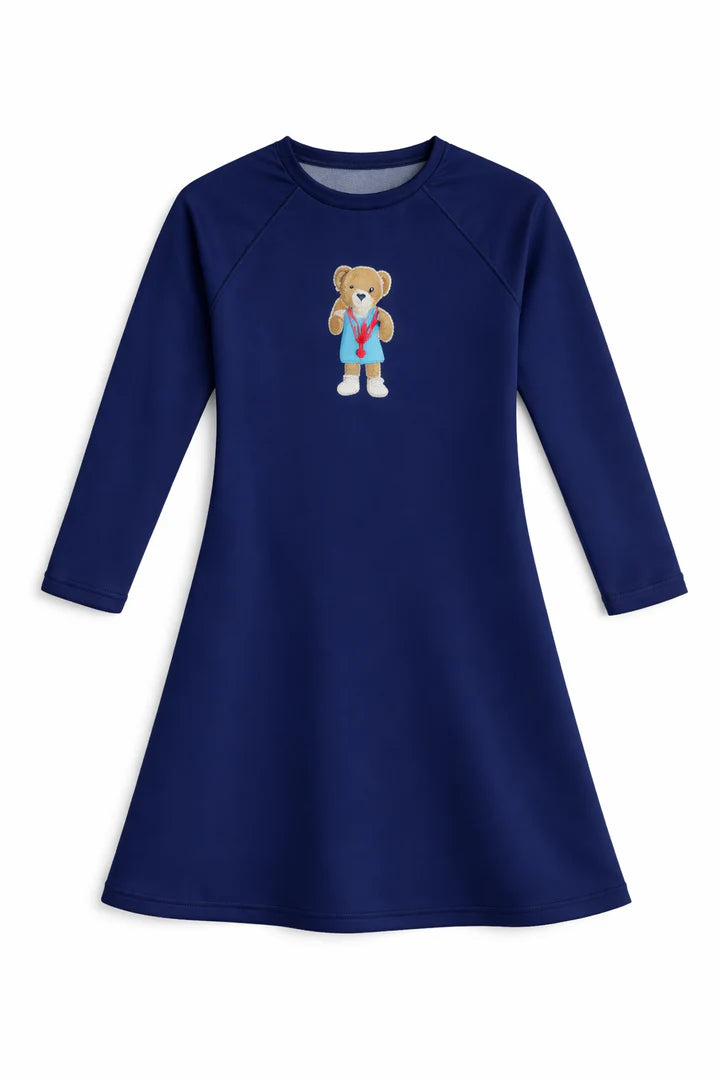SB6CY3005D TRY GIRLS SWIM DRESS WITH BEAR