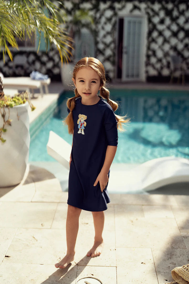 SB6CY3005D TRY GIRLS SWIM DRESS WITH BEAR