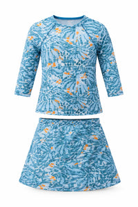 SB6CY3007EG TRY GIRLS 3/4 SLEEVE PRINT SWIM SET