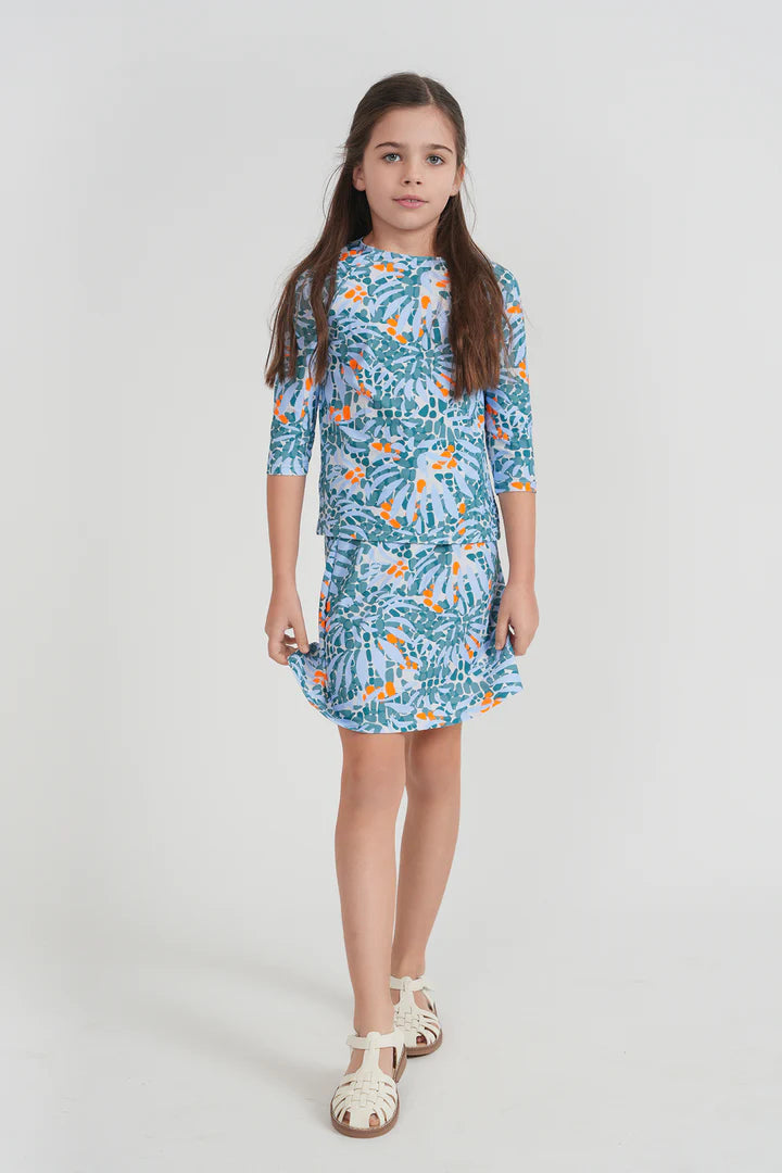 SB6CY3007EG TRY GIRLS 3/4 SLEEVE PRINT SWIM SET