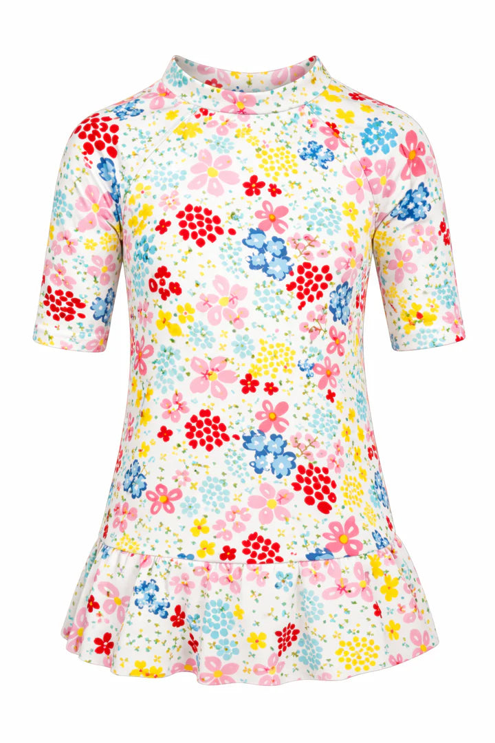 SB6CY3009D SUNBURNT GIRLS FLORAL PRINT SWIM DRESS