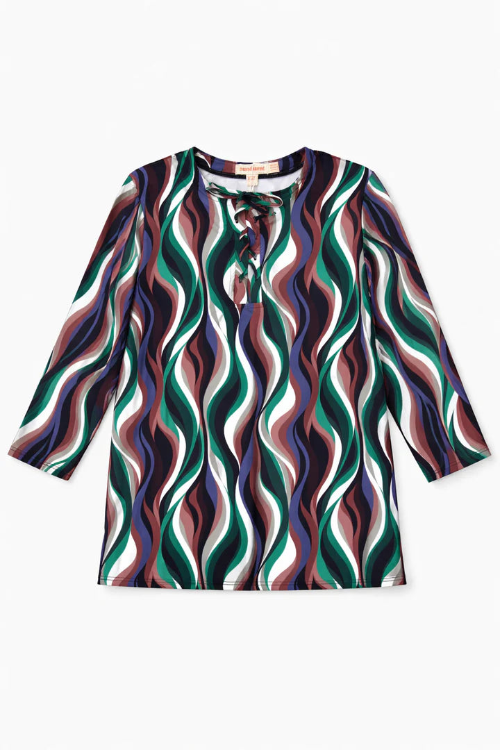 SB6CYT3008S NONI DAILY GEO/ SOLID PRINT SWIM SKIRT + TOP