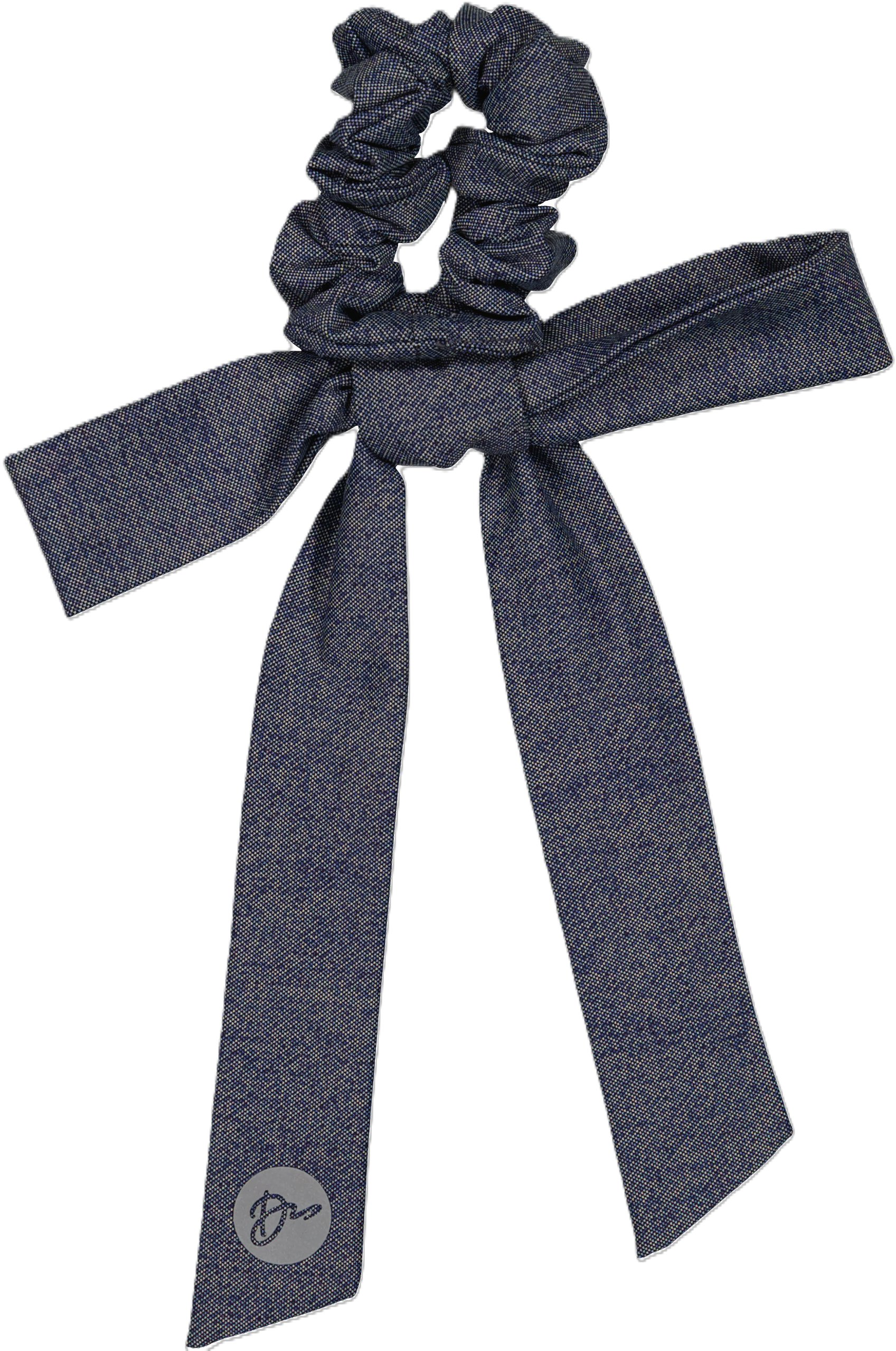 SCL4506 DENIM SPORTS LARGE BOW  SCRUNCHY