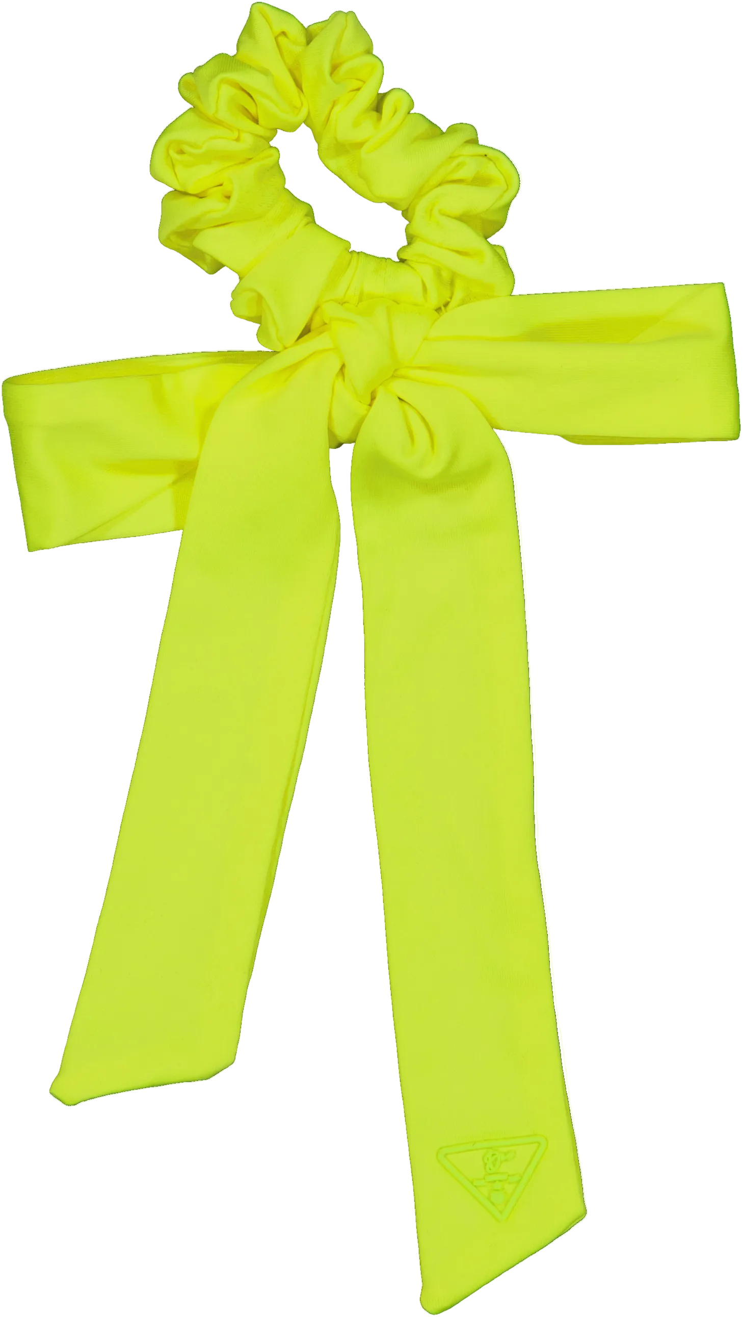 SCL4507 DACEE SPORTS TRIANGLE PATCH LARGE BOW SCRUNCHY