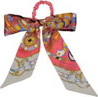 SCL4528 DACEE SILK SCARF LARGE BOW SCRUNCHY