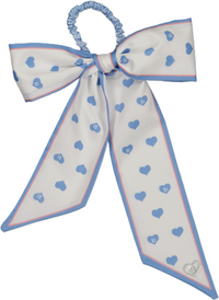 SCL4529 DACEE PRINTED SILK SCARF LARGE BOW SCRUNCHY