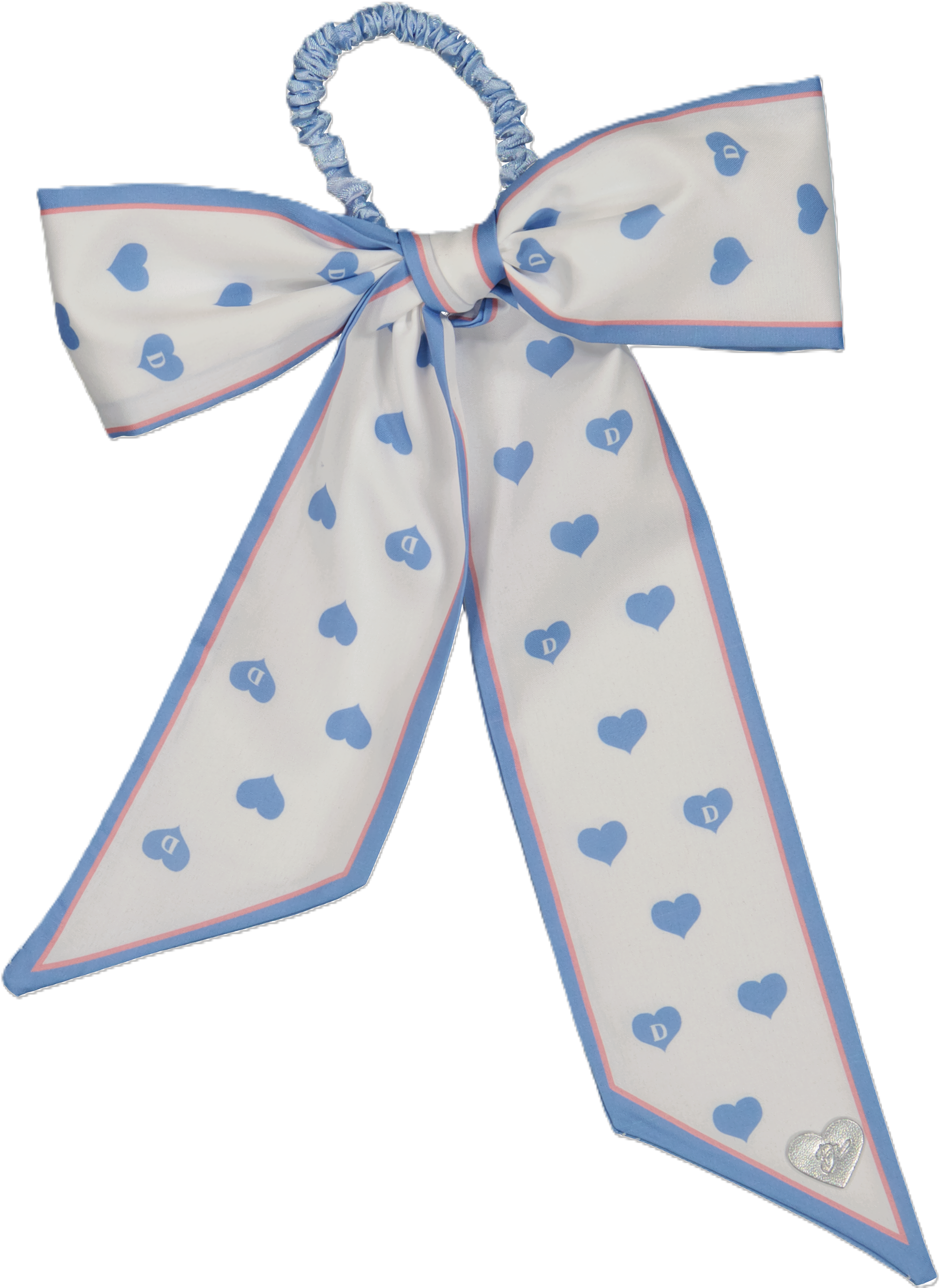 SCL4529 DACEE PRINTED SILK SCARF LARGE BOW SCRUNCHY