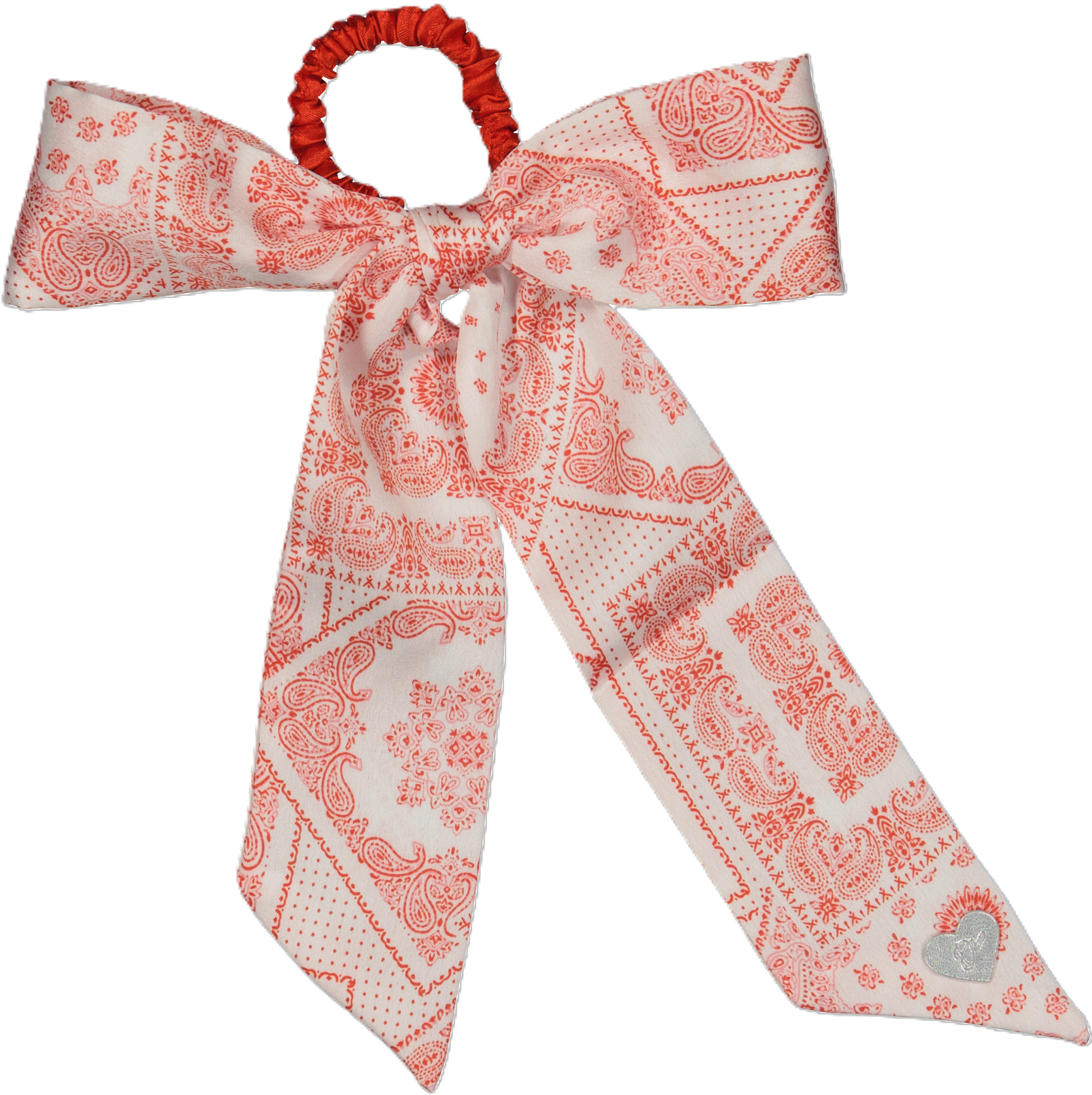 SCL4529 DACEE PRINTED SILK SCARF LARGE BOW SCRUNCHY