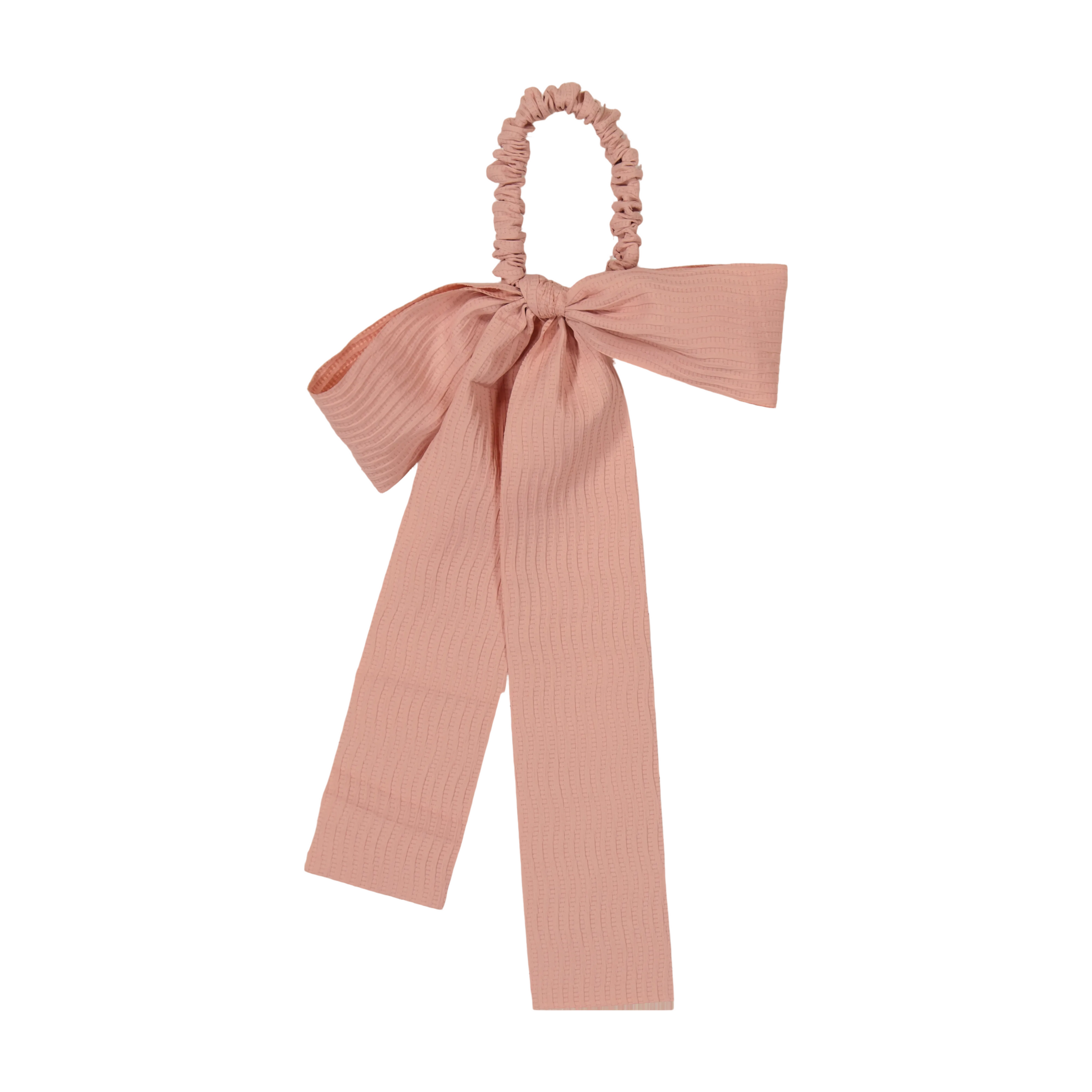 SCL4549 DACEE TEXTURED WAVES LARGE BOW SCRUNCHY