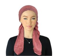 SP-258 CHERIE PRETIED TEXTURED SOLID SCARVES