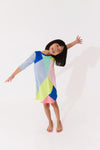 SG2934 CREW COLORBLOCK SWIM DRESS