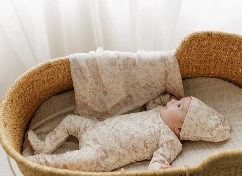 SL25043B BONJOY LILAC PRINT FOOTIE 3PC SET