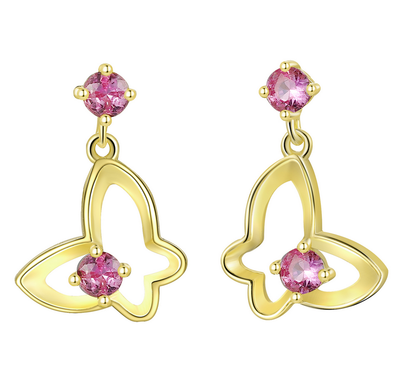 8EP509 DLUX SS GP OPEN BUTTERFLY POST EARRING