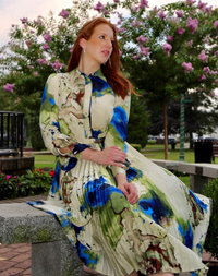 EL-019 ESHET CHAYIL SATIN SHIRT DRESS