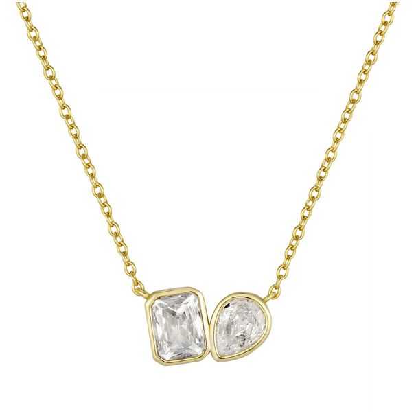 9N607 DLUX GP SS ASSORTED SHAPE NECKLACE