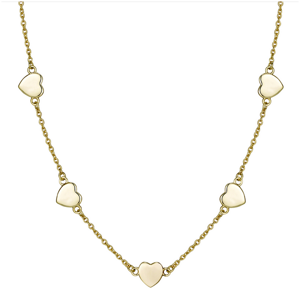 9N616 DLUX GP SS HEART NECKLACE