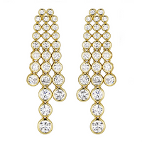 9EP725 DLUX SS BEZEL 3 ROW POST EARRING