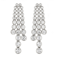 9EP725 DLUX SS BEZEL 3 ROW POST EARRING