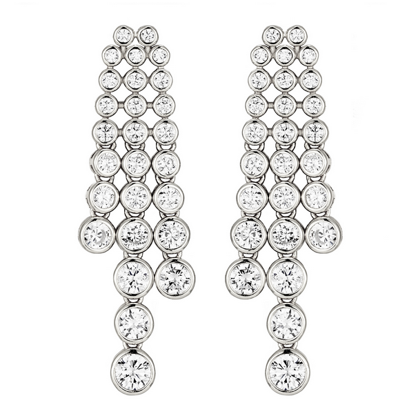 9EP725 DLUX SS BEZEL 3 ROW POST EARRING