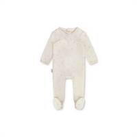 DAISY RIBBED LEAF FOOTIE + BONNET