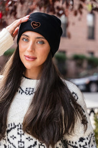 TAL NY VELVET HEART BEANIE