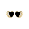 9EP729 DLUX GP BRASS 9MM HEART POST EARRING