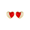 9EP729 DLUX GP BRASS 9MM HEART POST EARRING