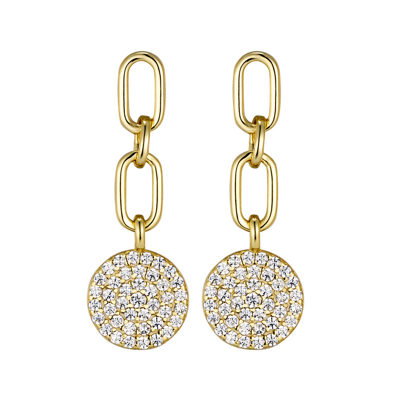 9EP701 DLUX GP SS PAVE CIRCLE EARRING