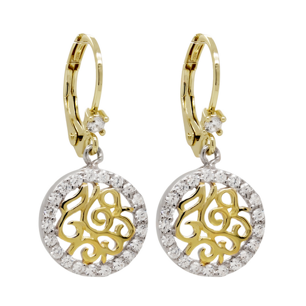 3EW15974 DLUX SP SRS FILIGREE CIRCLE EARRINGS