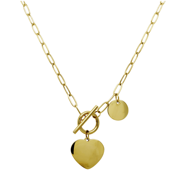 N4966 DLUX GP STS HEART/ TOGGLE NECKLACE