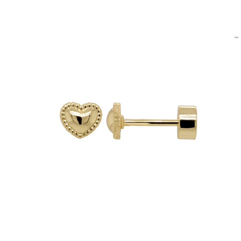 3EPS5002 DLUX GP SRS 5MM HEART SB EARRINGS