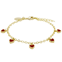 B15834 DELUXE ENAMEL OPEN HEART CHARMS