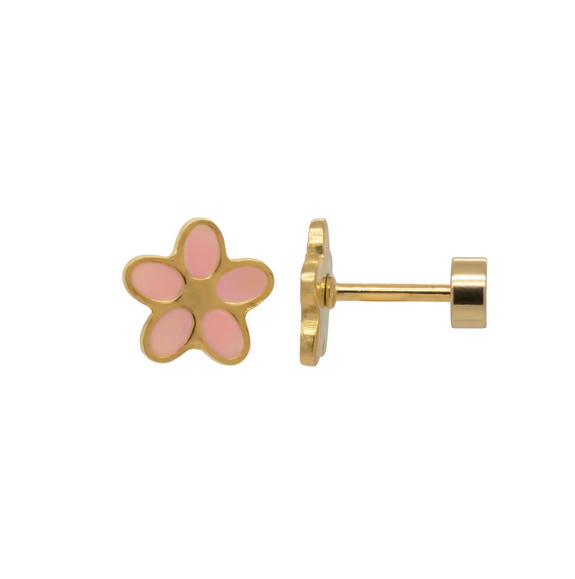 3EPS4991 DLUX GP STS ENAMEL FLOWER SB STUD