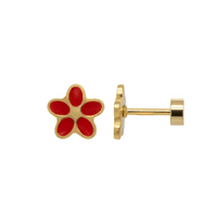 3EPS4991 DLUX GP STS ENAMEL FLOWER SB STUD
