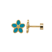 3EPS4991 DLUX GP STS ENAMEL FLOWER SB STUD