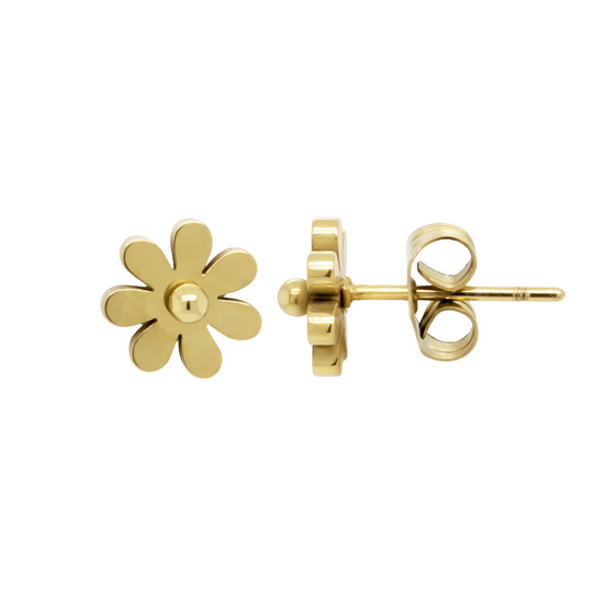 3EP4941 DLUX GP STS FLOWER STUD EARRING