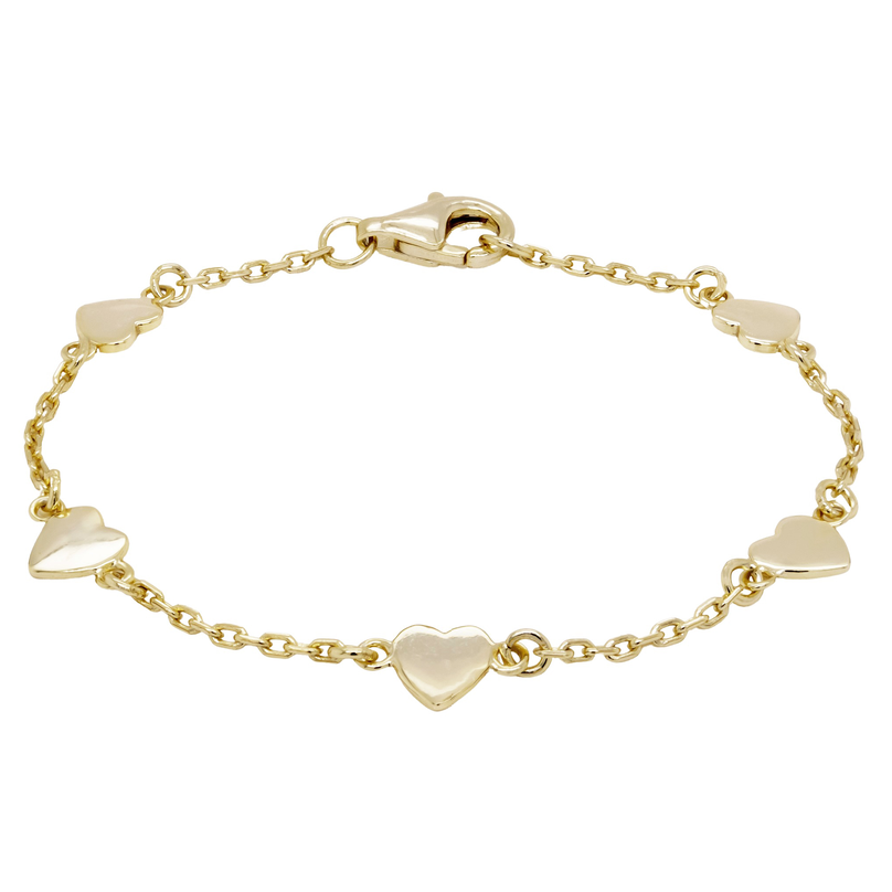 8B881 DLUX GP BRASS HEARTS BRACELET