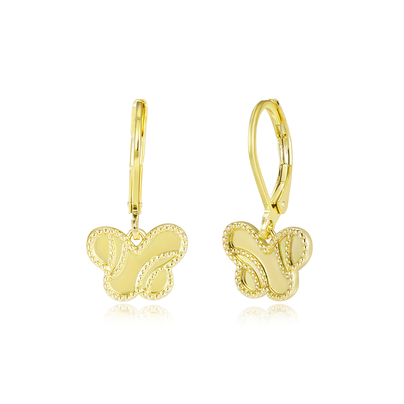 3EW5066 DLUX GP SRS WIDE HANGING BUTTERFLY LB EARRINGS