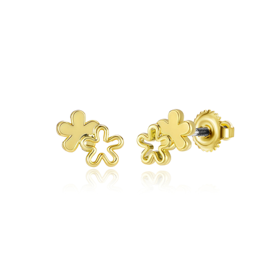 3EPS5064 DLUX GP SRS DOUBLE FLOWER SB EARRING