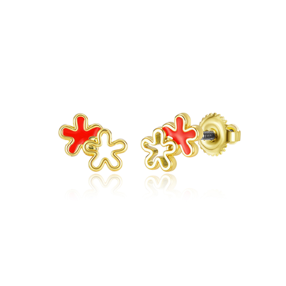 3EPS5064 DLUX GP SRS DOUBLE FLOWER SB EARRING