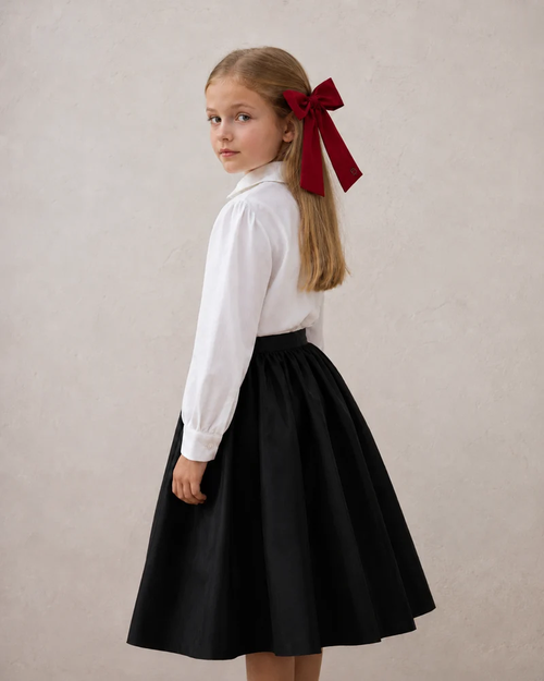 BANDEAU TAFFETA WINTER CLASSIC LARGE BOW CLIP