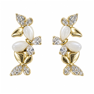 9EP1081 DLUX GP SS BUTTERFLY CRAWLER EARRING